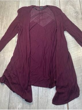 Torrid women’s plus size long burgundy shrug duster Cardigan size 1xl